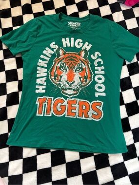 Ladies size small stranger things green shirt